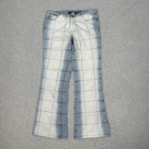 R4R Rave 4 Real Jeans Womens 3 Flare Leg Reverse Stitch Patchwork Stretch‎ Y2K